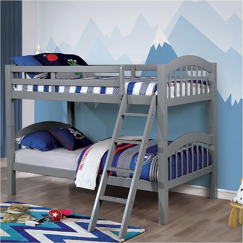 Cm-bk524-gy Furniture Of America Coney Island Bedroom Furniture Bed