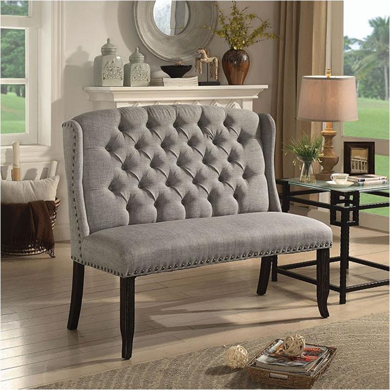 Cm3324bk-lg-bn Furniture Of America Sania Living Room Furniture Benche