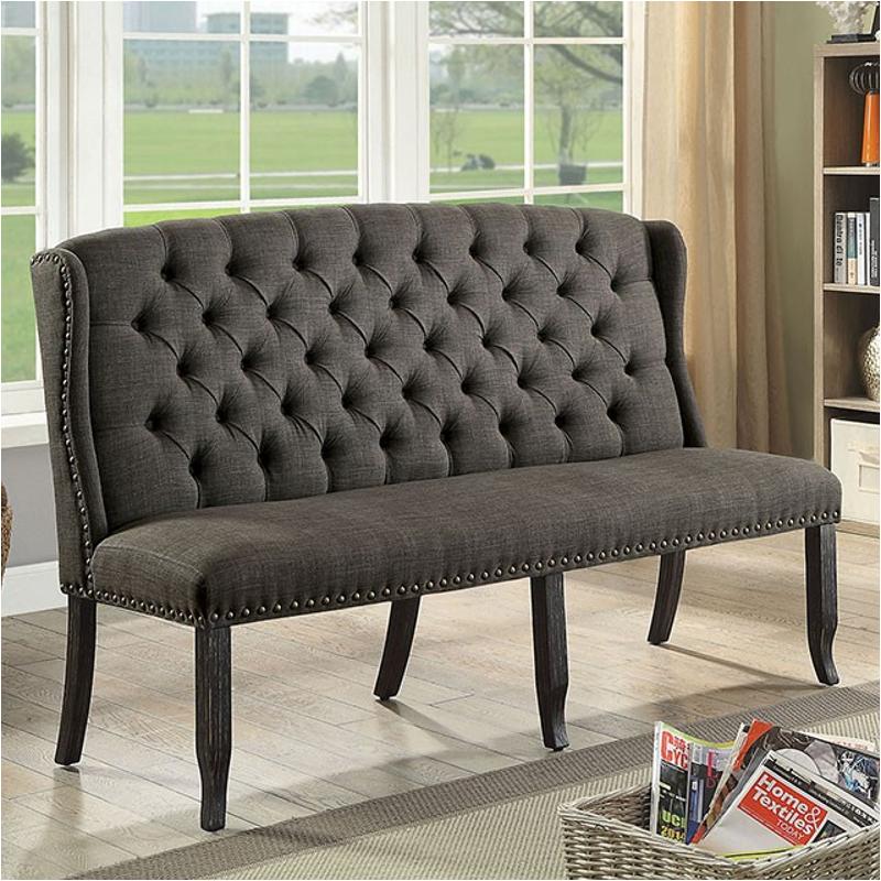 Cm3324bk-gy-bnl Furniture Of America Sania Living Room Furniture Benche