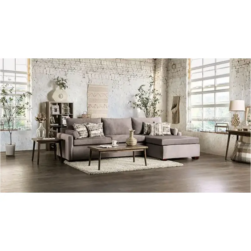 Sm7775 Furniture Of America Cramlington Living Room Furniture Sectional