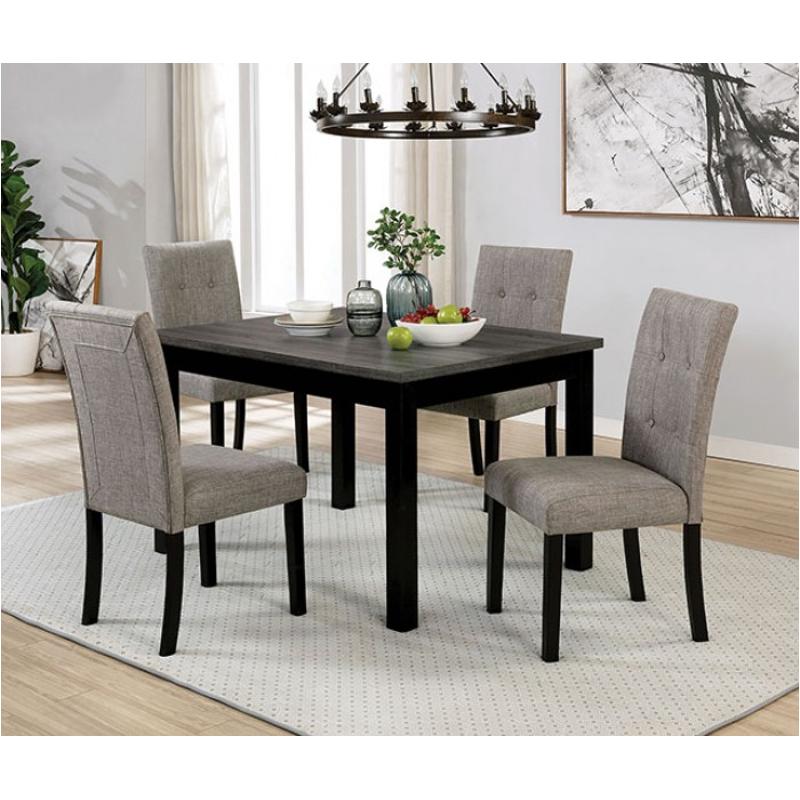 Cm3480t Furniture Of America Delemont Dining Table Set