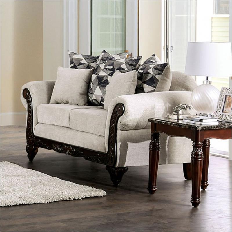 Sm7756-lv Furniture Of America Living Room Furniture Loveseat