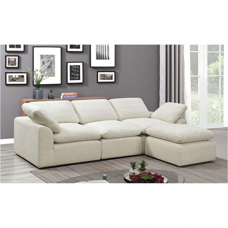 Cm6974bg-4seat Furniture Of America Joel Living Room Furniture Sectional
