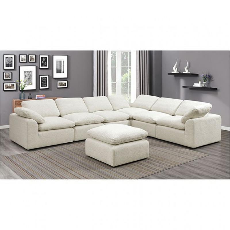 Cm6974bg-6seat Furniture Of America Joel Living Room Furniture Sectional
