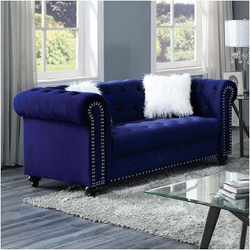 Cm6240bl-lv Furniture Of America Giacomo Living Room Furniture Loveseat