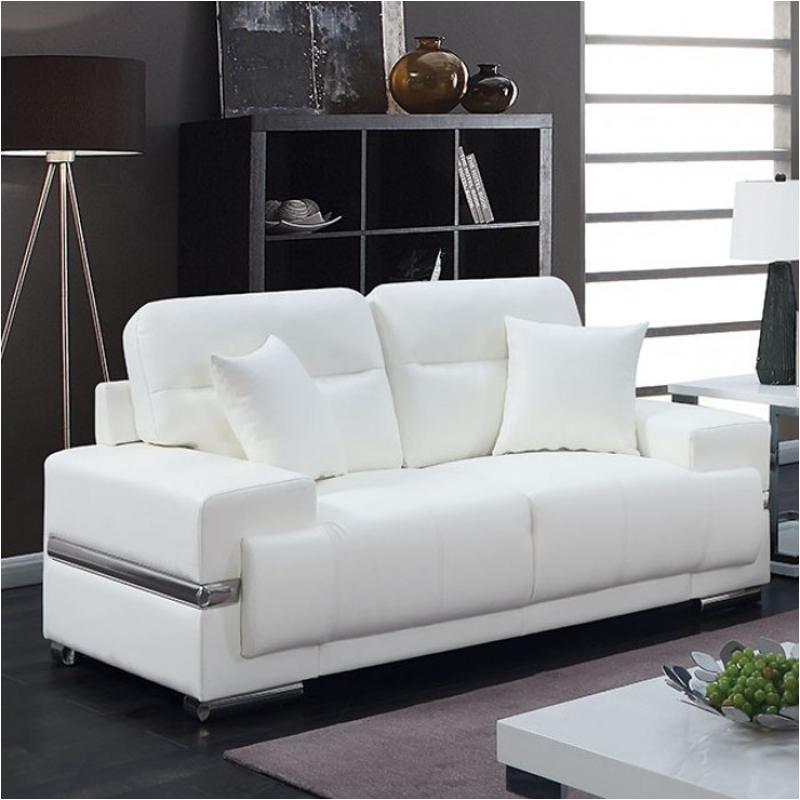 Cm6411wh-lv Furniture Of America Zibak Living Room Furniture Loveseat
