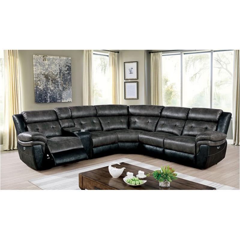 Cm6218gy-sect Furniture Of America Living Room Furniture Sectional