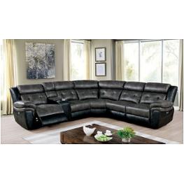 Cm6218gy-sect Furniture Of America Living Room Furniture Sectional