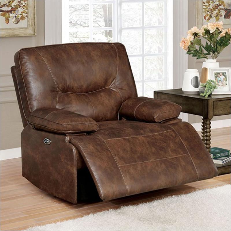 Cm6228br Ch Furniture Of America Power, Amalfi Brown Leather Power Motion Reclining Sofa Reviews