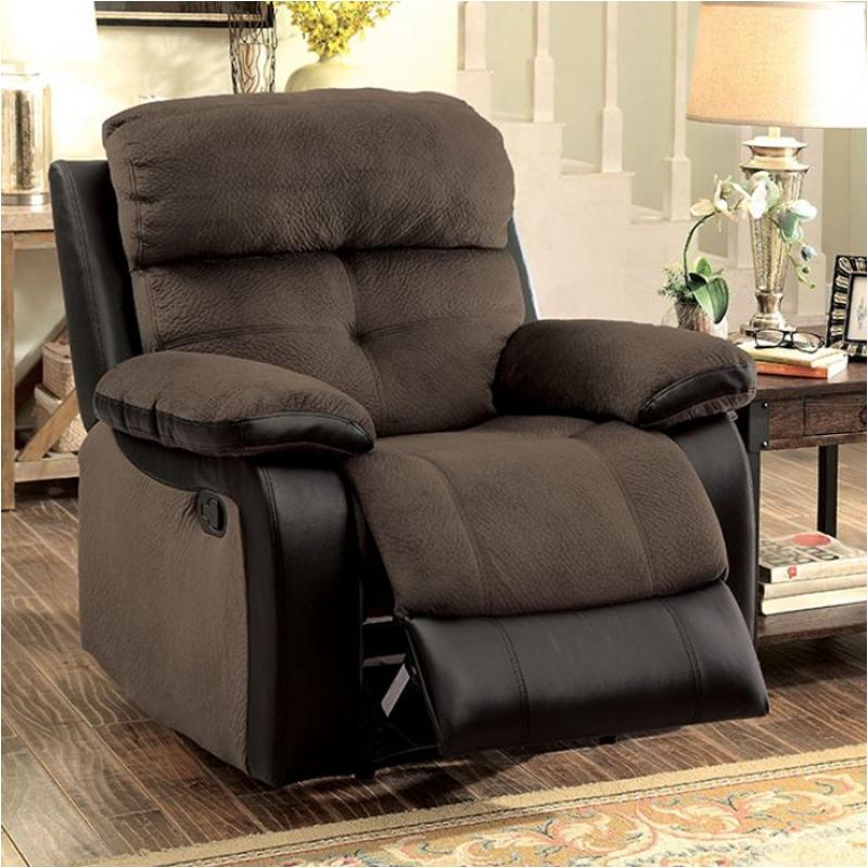 Cm6870-ch Furniture Of America Hadley Living Room Furniture Recliner