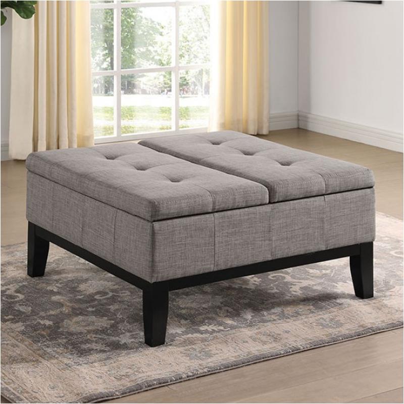 Cm-ac365lg Furniture Of America Fazio Living Room Furniture Ottoman