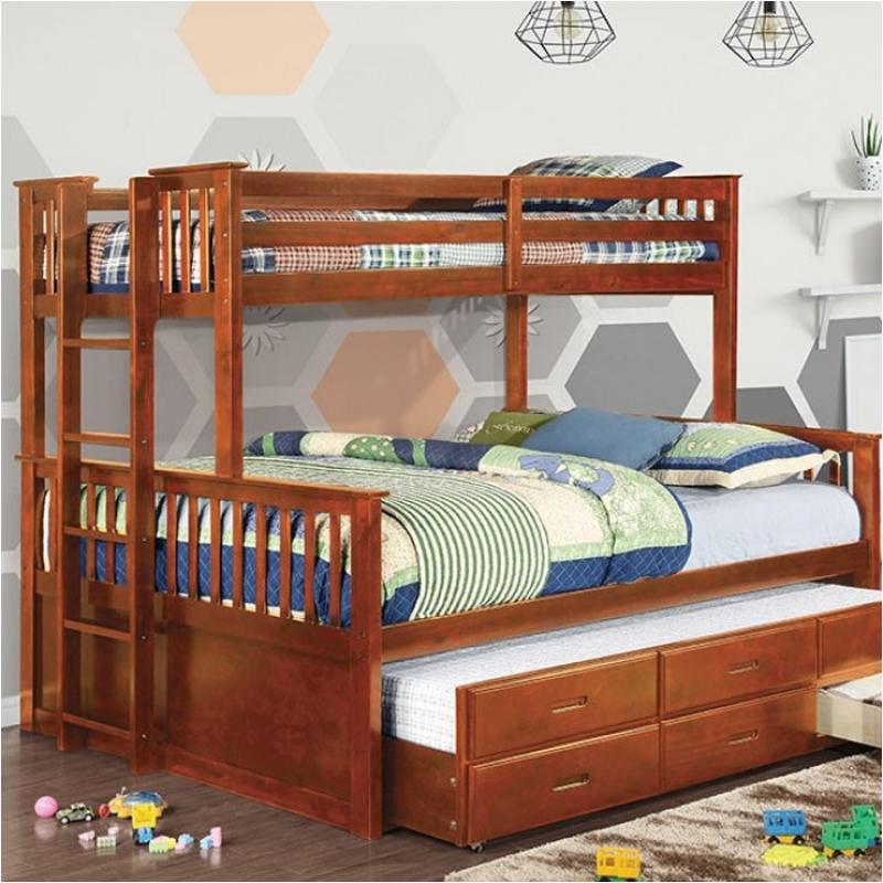 Cm-bk458q-oak Furniture Of America University Bedroom Furniture Bed
