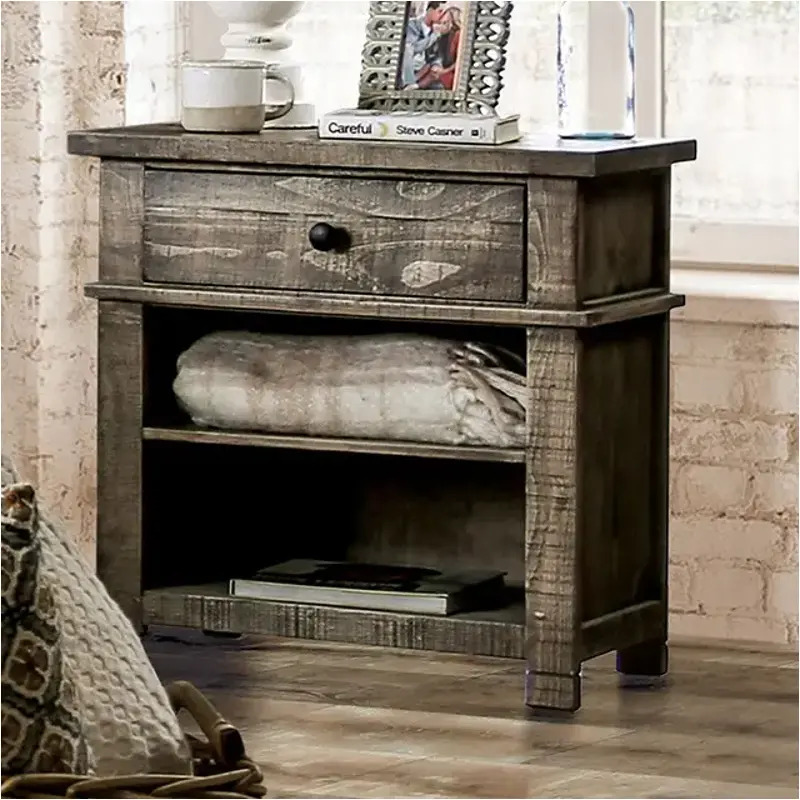 Em7071br-n Furniture Of America Woodburn Bedroom Furniture Nightstand