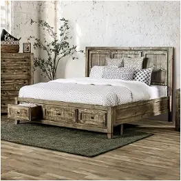 Em7074br-ek Furniture Of America Oakridge Bedroom Furniture Bed
