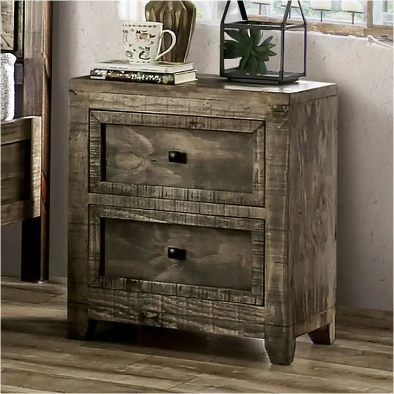 Em7074br-n Furniture Of America Oakridge Bedroom Furniture Nightstand