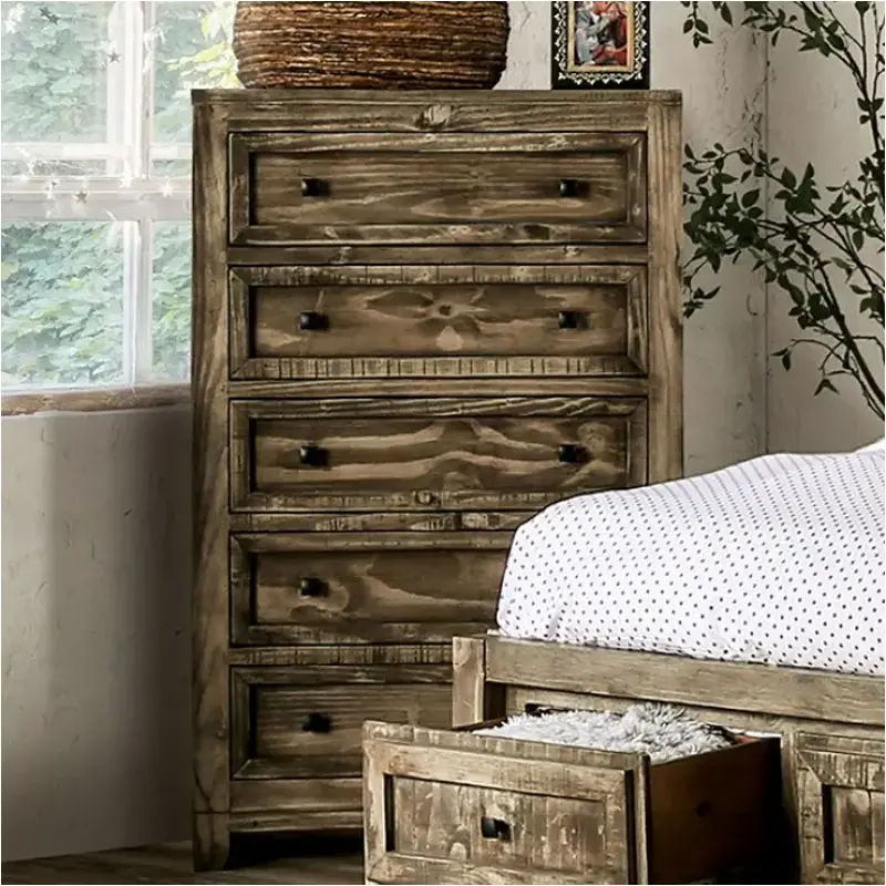 Em7074br-c Furniture Of America Oakridge Bedroom Furniture Chest