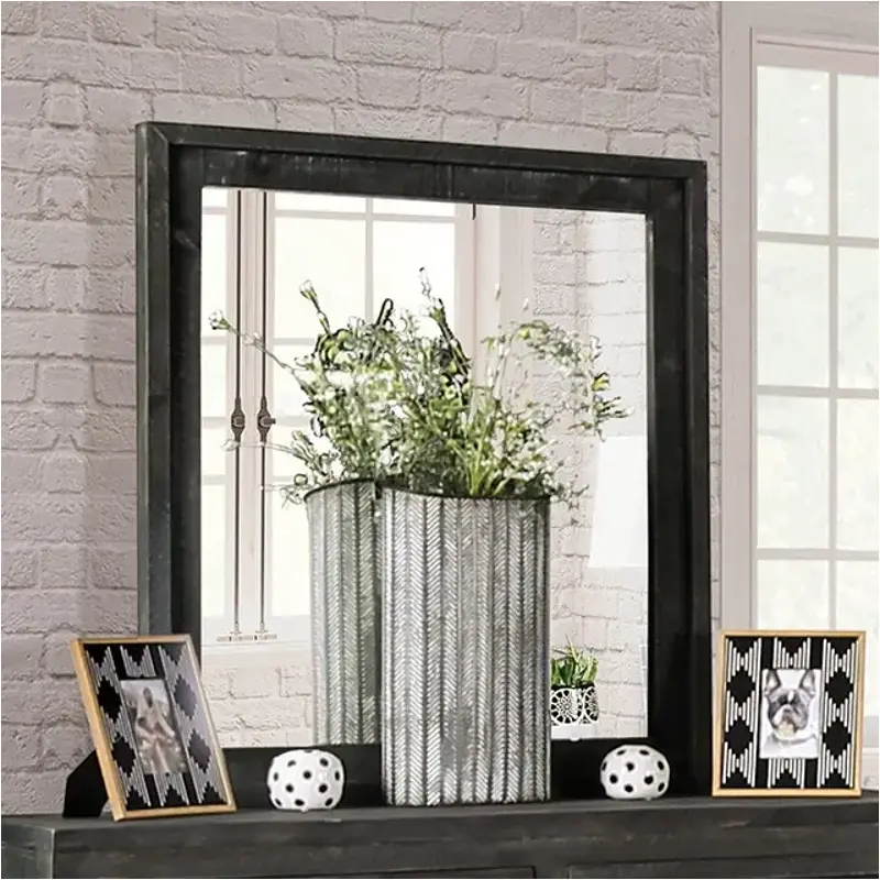 Em7074dg-m Furniture Of America Oakridge-charcoal Bedroom Furniture Mirror