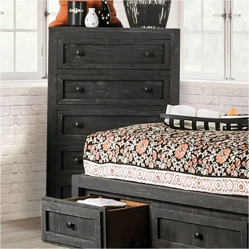 Em7074dg-c Furniture Of America Oakridge-charcoal Bedroom Furniture Chest