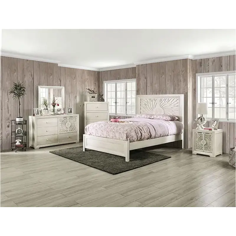 Em7080iv-q Furniture Of America Geneva Bedroom Furniture Bed