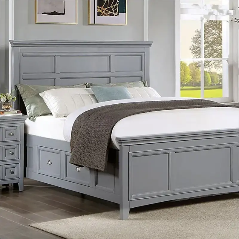 Cm7413gy-ek Furniture Of America Castlile Bedroom Furniture Bed