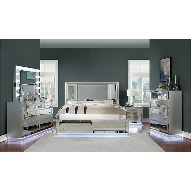 Cm7417sv-q Furniture Of America Belladonna Bedroom Furniture Bed