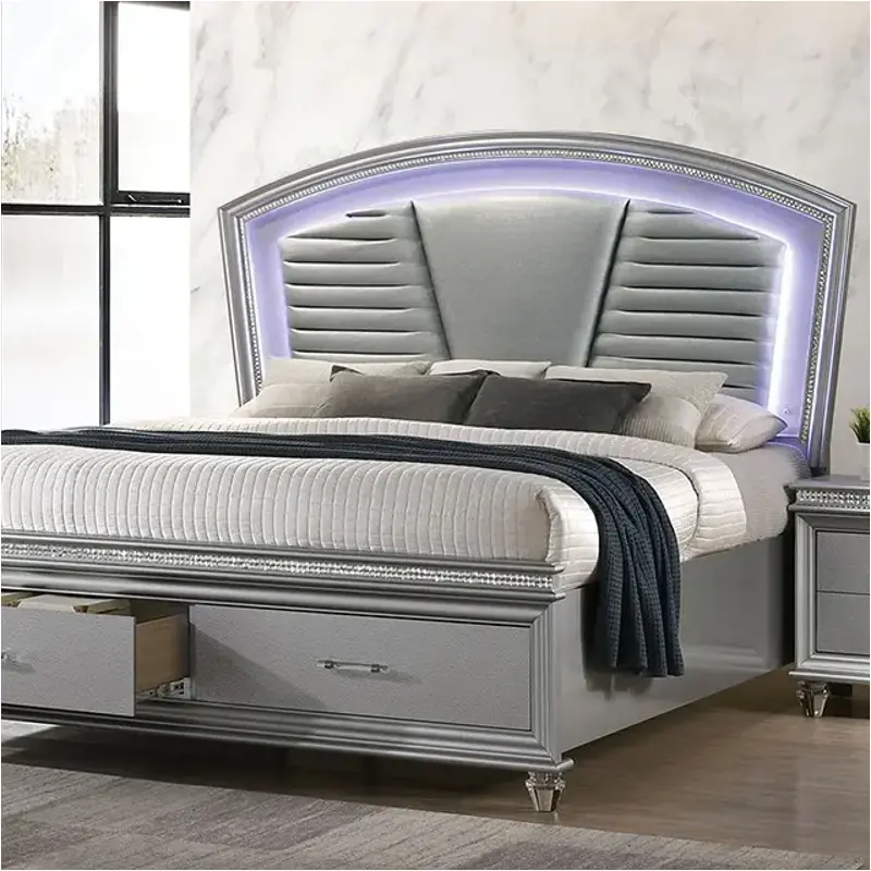 Cm7899sv-ck Furniture Of America Maddie Bedroom Furniture Bed