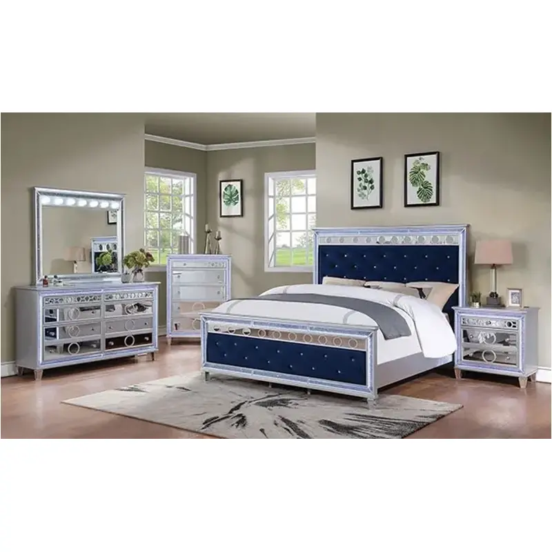 Cm7541nv-q Furniture Of America Mairead Bedroom Furniture Bed