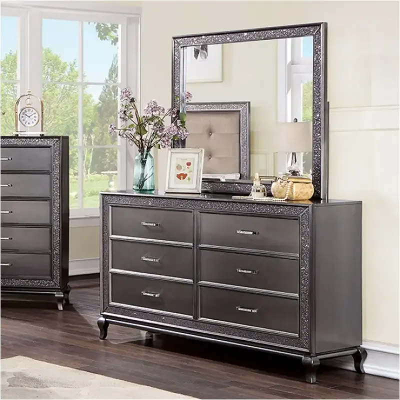 Cm7198gy-d Furniture Of America Onyxa Bedroom Furniture Dresser