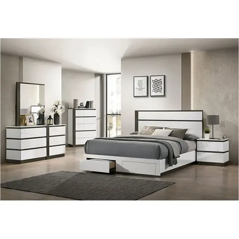 Foa7225wh-dr-q Furniture Of America Birsfelden Bedroom Furniture Bed