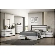 Foa7225wh-dr-q Furniture Of America Birsfelden Bedroom Furniture Bed