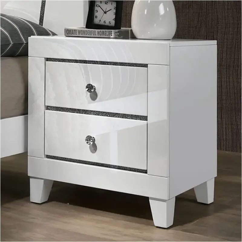 Foa7038wh-n Furniture Of America Magdeburg Bedroom Furniture Nightstand