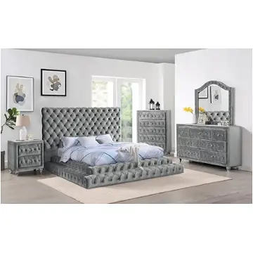 Cm7227gy-q Furniture Of America Stefania Bedroom Furniture Bed