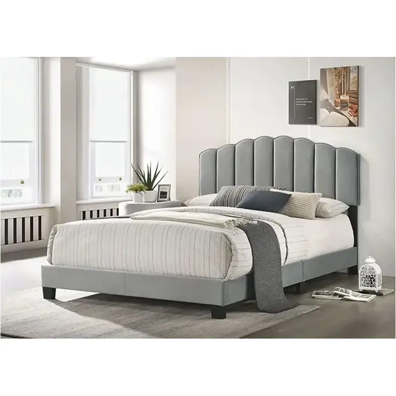 Cm7452gy-ck Furniture Of America Nerina Bedroom Furniture Bed