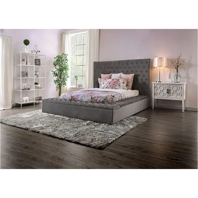 Cm7895gy-q Furniture Of America Golati Bedroom Furniture Bed
