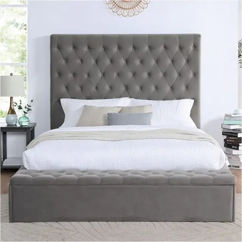 Cm7229gy-ek Furniture Of America Athenelle Bedroom Furniture Bed