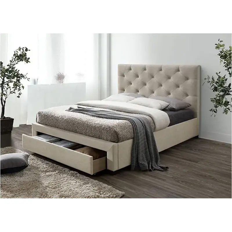 Cm7218bg-ck Furniture Of America Sybella Bedroom Furniture Bed