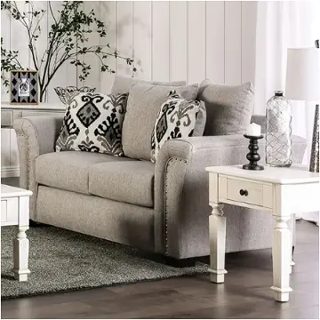 Sm6440-lv Furniture Of America Belsize Living Room Furniture Loveseat