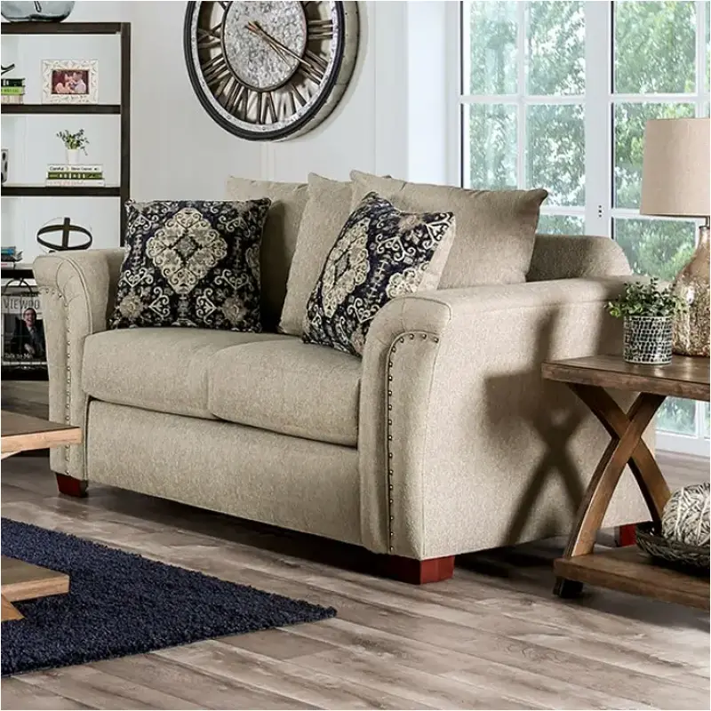 Sm6438-lv Furniture Of America Belsize Living Room Furniture Loveseat