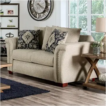 Sm6438-lv Furniture Of America Belsize Living Room Furniture Loveseat