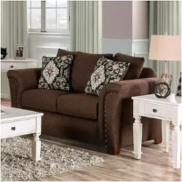 Sm6439-lv Furniture Of America Belsize Living Room Furniture Loveseat