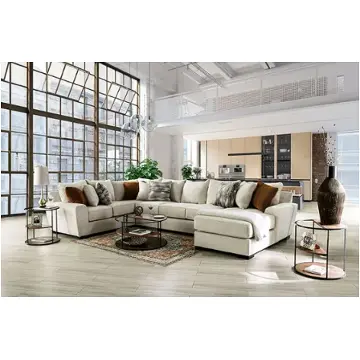 Sm1121 Furniture Of America Rusborough Living Room Furniture Sectional