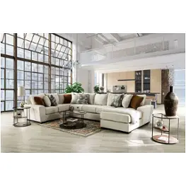 Sm1121 Furniture Of America Rusborough Living Room Furniture Sectional