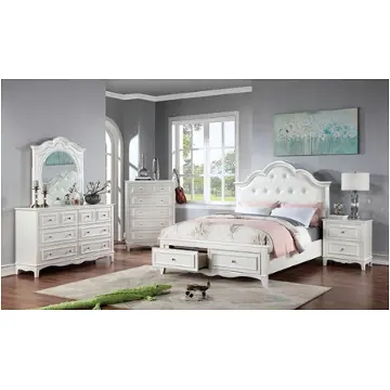 Cm7456wh-q Furniture Of America Cadence Bedroom Furniture Bed