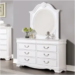 Cm7458wh-d Furniture Of America Alecia Bedroom Furniture Dresser