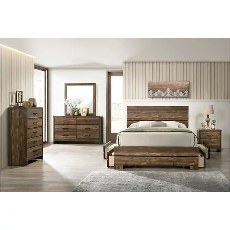 Cm7319wn-ek Furniture Of America Duckworth Bedroom Furniture Bed