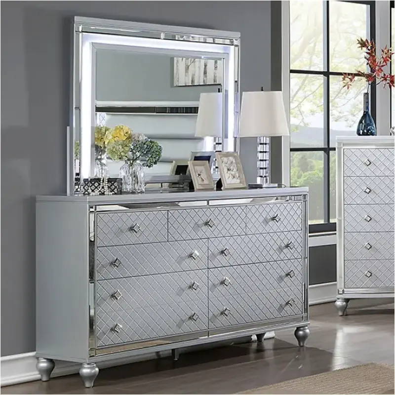 Cm7320sv-d Furniture Of America Calandria Bedroom Furniture Dresser