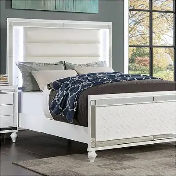 Cm7320wh-q Furniture Of America Calandria Bedroom Furniture Bed