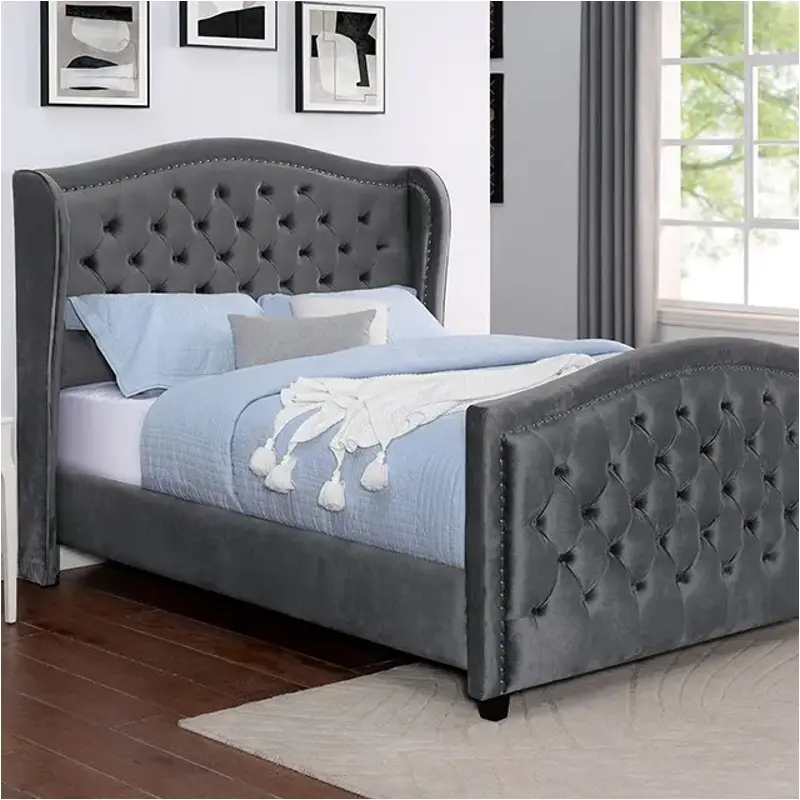 Cm7454dg-ck Furniture Of America Kerran Bedroom Furniture Bed