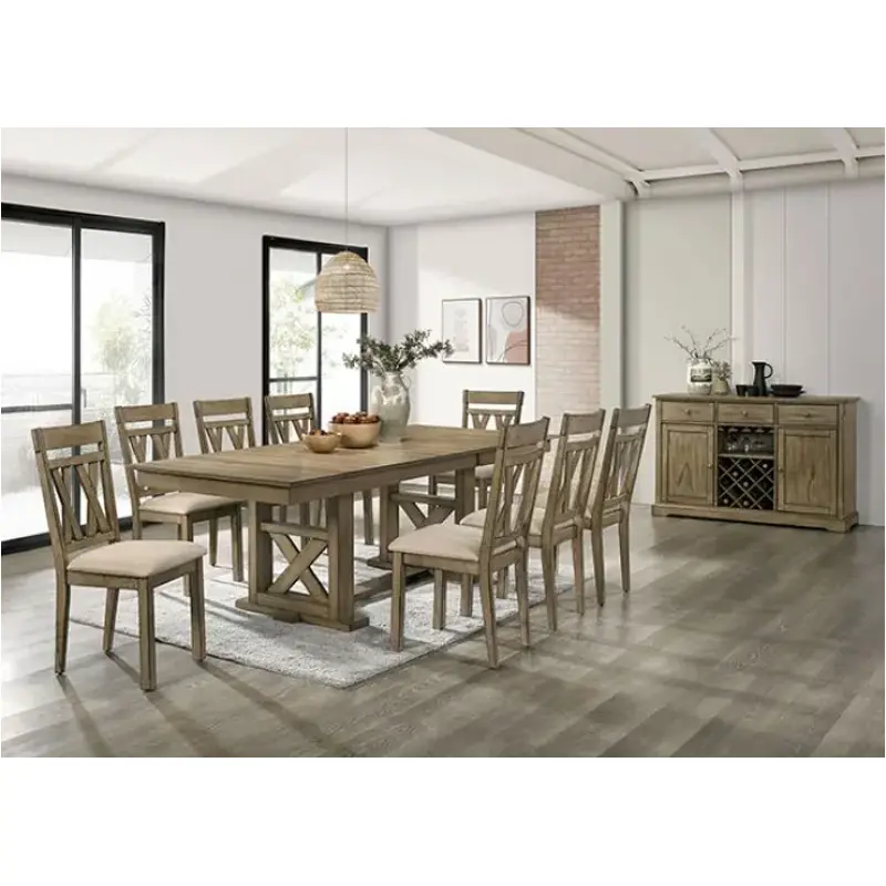 Cm3514br-t Furniture Of America Templemore Dining Room Furniture Dining Table