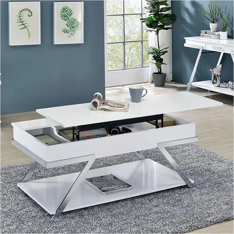 Cm4193wh-c Furniture Of America Titus Living Room Furniture Cocktail Table